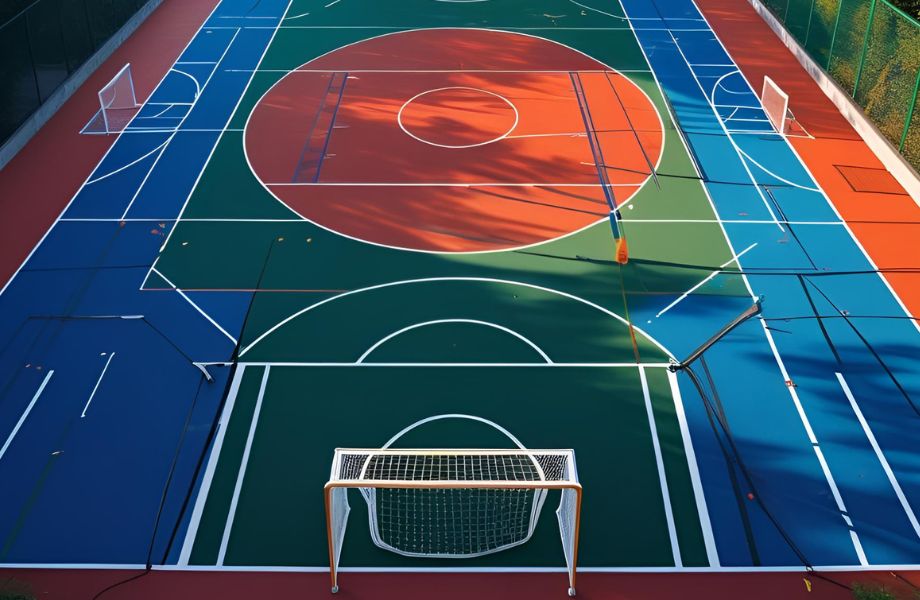 Construcción de Canchas Multicarpeta Rubber Soft en Chile