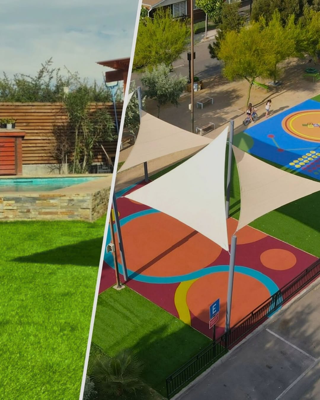 Pavimento Caucho Pinneado Rubber Grass Chile