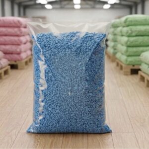 Gránulos de caucho TPV de alta gama en diversos colores para pavimentos de seguridad - Rubber & Grass Chile.