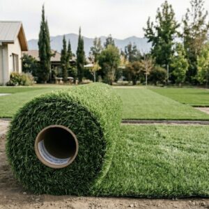 Pasto sintético ornamental 30mm de alta densidad bicolor para proyectos de paisajismo residencial Pasto sintético de 25mm de altura con fibras bicolores para proyectos de paisajismo de alto estándar - Rubber & Grass Chile.