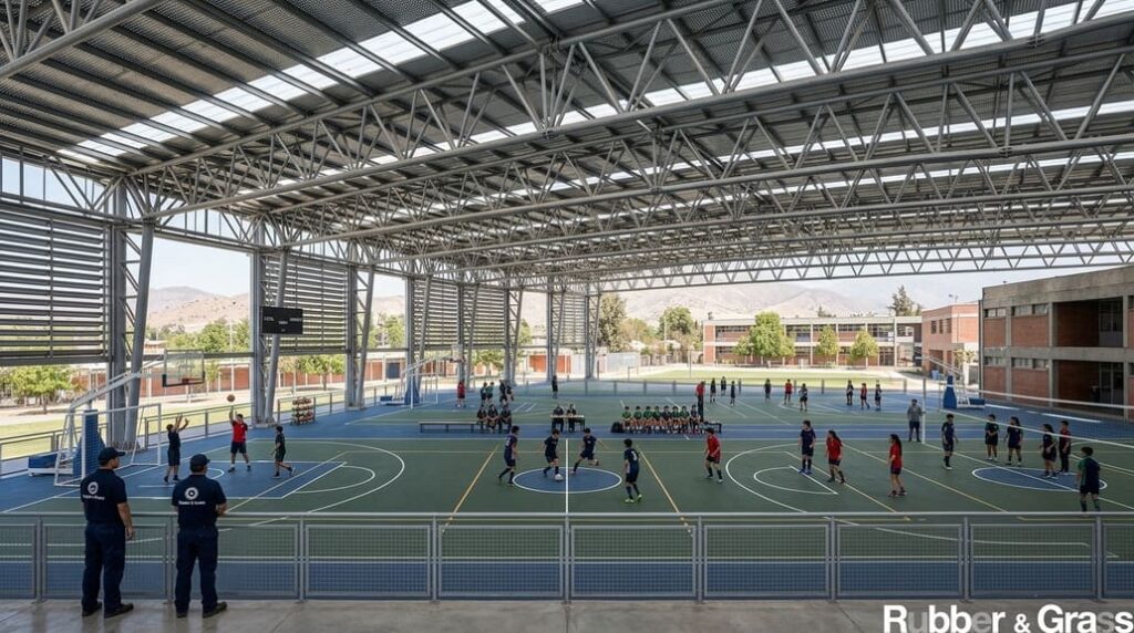 Techado de Canchas Deportivas para Colegios en Chile